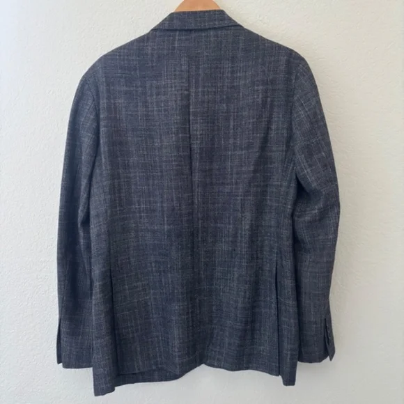 Canali Kei blue modern fit jacket wool silk cashmere blend 34/50 - Picture 7 of 12